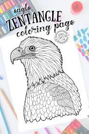 You can download, favorites, color online and print these zentangle eagle for free. Zentangle Bird Pattern Bald Eagle Printable Coloring Page