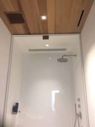 solid surface corian shower design