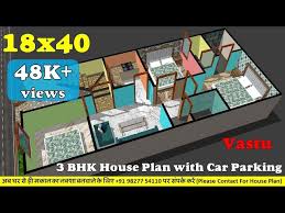 40 House Plan 18x40 House Design 3d