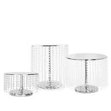 12 Silver Cake Stand With Acrylic