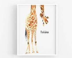 giraffe kaboo print nursery print