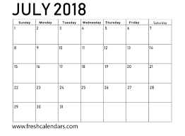 Free Printable Calendars July 2018 Calendar Fresh Online And