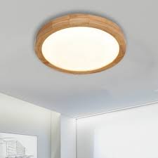 Led Modern Ceiling Lighting 11 8in 15 75in Wide Led Round Ceiling Light 16 20w Warm White Light Acrylic Lampshade Wooden Flush Mount Lighting Bedroom Balcony Hallway Office Led Lights Beautifulhalo Com