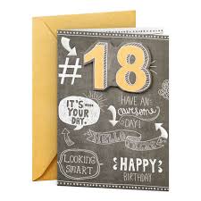 Check out the video below. Hallmark Birthday Card Age 18 Kmart