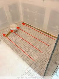 tiling our large curbless shower floor