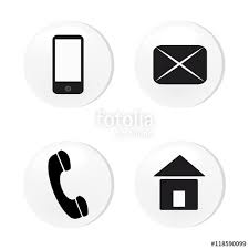 Vector Contact Buttons Email Phone Mobile Address Icons Eps