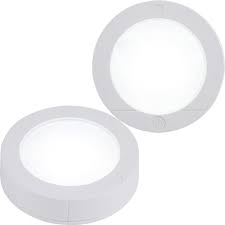 Ge Touch Activated White Led Puck Light 2 Pack 25434 The Home Depot