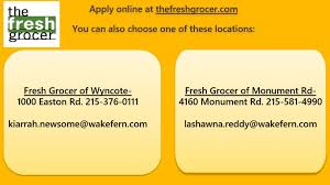 Search a wide range of information from across the web with quicklyseek.com The Fresh Grocer Of Wyncote Join Our Fresh Grocer Team Owned And Operated By The Brown S Family Apply At Https Thefreshgrocer Com Careers Facebook