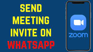 send zoom meeting invite on whatsapp