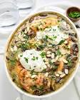 baked chicken with mushrooms and lots of almonds