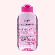 ushas makeup remover cleansing water rose