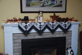 Winter Fireplace Mantle Scarf