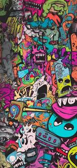 trippy graffiti art wallpaper
