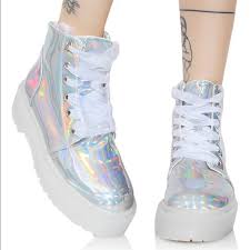 New Y R U Hologram Slayr Boots Nwt