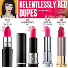 mac relentlessly red lipstick dupes