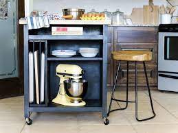 This island has all the bells and whistles—drawers, a cabinet, shelving, a towel bar, hooks—and we love that it comes in several different colors. How To Build A Diy Kitchen Island On Wheels Hgtv