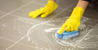how to clean bathroom tiles with baking