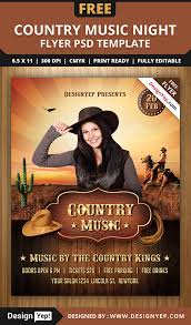 Free Country Music Night Flyer Psd Template On Behance