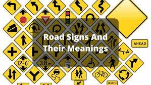 road signs and their meanings learn