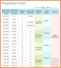 Free Printable Pregnancy Calendar Week By Week Chart Template