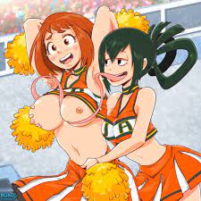 Cheerleading skills? Ochako and Tsuyu (Bishopbb) [My hero academia] : r rule34