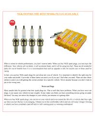 Ngk Offers The Best Spark Plugs Available By