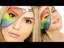 unzipped zipper rainbow makeup tutorial