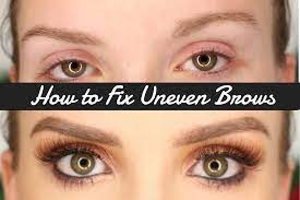 how to fill in uneven brows