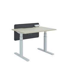 Rectangular walnut/black standing desk with adjustable height feature. Height Adjustable Desks Sit Stand Workstations Steelcase