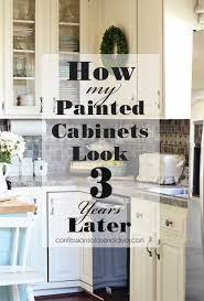 painted kitchen cabinets three years