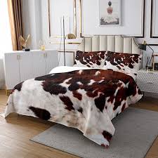 Feelyou Cow Fur Bedspread Cowhide