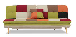 jeza patchwork sofa bed red mix
