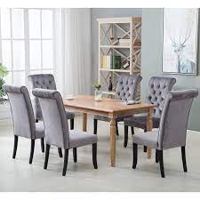 I just reupholstered my dining room chairs with this exact fabric two weeks ago! 38 5 Set Of 2 Beige Tufted Dining Chairs Upholstered High Back Dining Chairs W Button Tufted Heavy Duty Classic Fabric Dining Side Chair With Solid Wood Legs For Dining Rooms 330 Lbs S8584