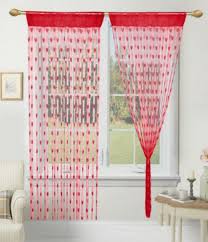 Choose from single, double and triple rods. Curtain 214 Cm 7 Ft Net Door Curtain Pack Of 2 Floral Red Buy Online In Guernsey At Guernsey Desertcart Com Productid 163572593