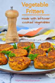 vegetable fritters from leftover cooked