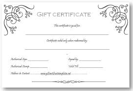 Free Printable Gift Certificates Templates 33567668654 Business
