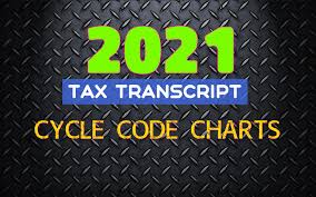 2021 tax transcript cycle code charts