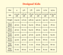 Symbolic Clothing Size Conversion Chart For Childrens