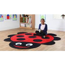 nature ladybird shaped carpet 2x2m