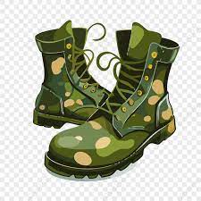 military combat boots vector sticker