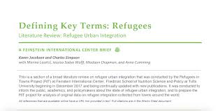 Literature Review Refugees In Towns