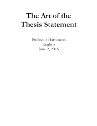 A thesis statement must be focused and should address a problem or propose a solution. Thesis Statement