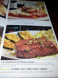 Steak alfredo $17.49 930 cal. Specials 6 Oz Sirloin With Fettuccine Alfredo Picture Of Olive Garden Lincolnwood Tripadvisor