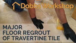 to regrout floor tile travertine tile