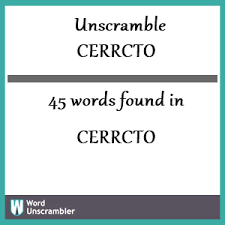 unscramble cerrcto unscrambled 45