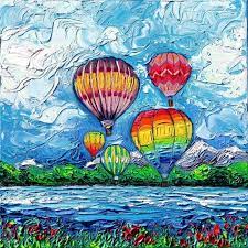 Hot Air Balloon Wall Art Print Van Gogh