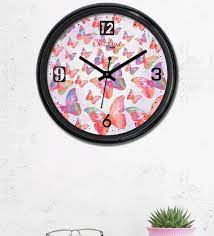 erfly wall clock in multicolour