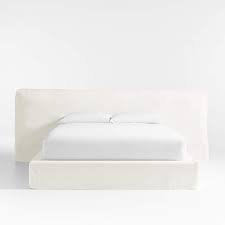 ever white slipcover queen bed by