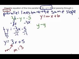 Algebra Finding The Equation Of A Line