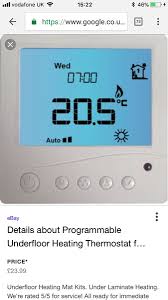 underfloor heating thermostat with no
